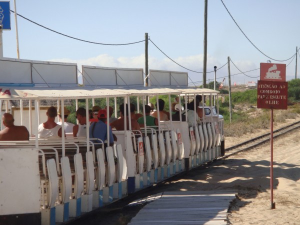 Train on the beach